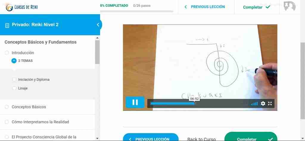 Curso de reiki de segundo nivel online