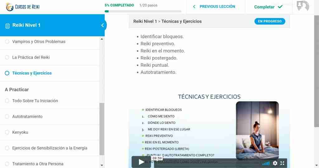 Curso de reiki de primer nivel online