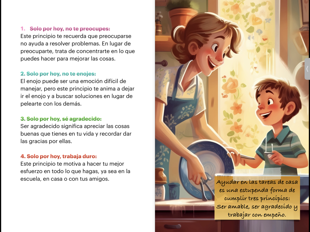 Libro Reiki para niños, los cinco principios